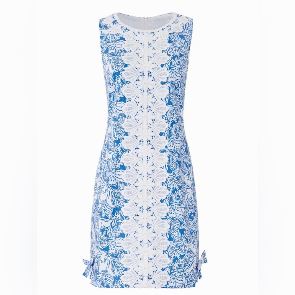 Lilly Pulitzer NWT Melani Dress Coastal Blue Fancy Feet Size 0,14 - Picture 4 of 9